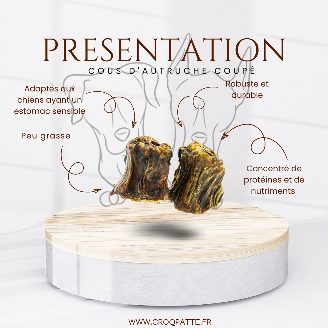 Cous d'autruche coupé